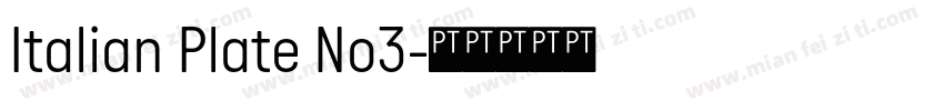Italian Plate No3字体转换